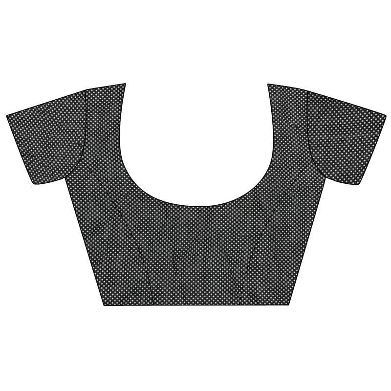 blue polka dot sequence & foil print fancy georgette saree