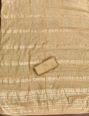  beige embroidered neck jacquard dress material 4