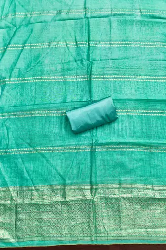  sea green weaving jacquard dress material