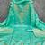 Women's sea green weaving jacquard dress material