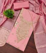 Women's pink weaving jacquard dress material