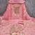 Women's pink weaving jacquard dress material