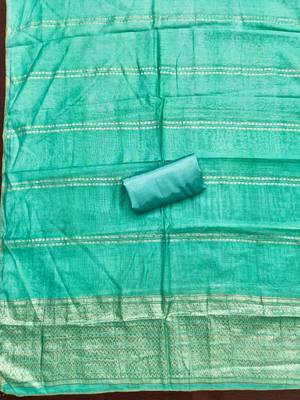  sea green weaving jacquard dress material 3