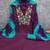 Women's purple embroidered neck cotton dress material