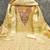 Women's yellow embroidered simmer butti dress material