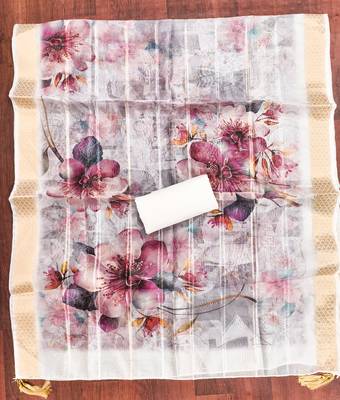  white embroidered neck silk dress material 4