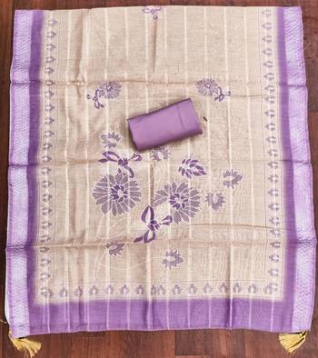  levender thread embroidery silk dress material 4