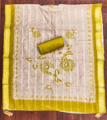  light green thread embroidery silk dress material 4