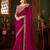 Satin Embroidery With Sequence Work Saree with Unstitched Blouse
