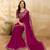 Satin Embroidery With Sequence Work Saree with Unstitched Blouse