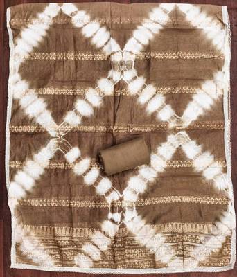  brown thread embroidery cotton dress material 4