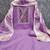 Women's purple thread embroidery cotton dress material
