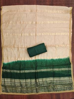  green embroidery slub cotton dress material 4