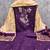 Women's purple embroidery slub cotton dress material