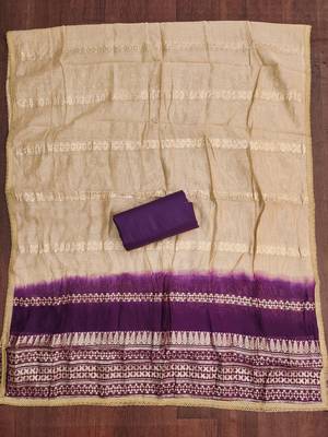 purple embroidery slub cotton dress material 4
