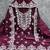 Women's purple thread embroidery chanderi dress material