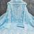 Women's blue thread embroidery chanderi dress material