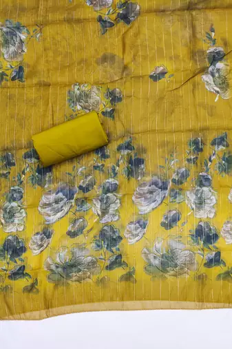  mehandi thread embroidery silk dress material