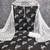 Women's black printed cotton slub dress material