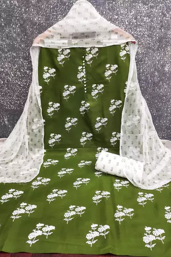  mehandi designer print cotton dress material