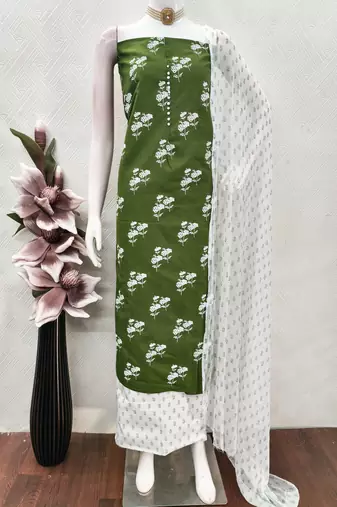  mehandi designer print cotton dress material