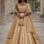 GOLDEN EMBROIDERED ORGANZA LEHENGA CHOLI WITH DUPATTA