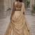 GOLDEN EMBROIDERED ORGANZA LEHENGA CHOLI WITH DUPATTA