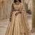 GOLDEN EMBROIDERED ORGANZA LEHENGA CHOLI WITH DUPATTA