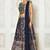 BLUE DIGITAL PRINT AND EMBROIDERY Chiffon LEHENGA CHOLI WITH DUPATTA