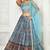 SKY BLUE DIGITAL PRINT AND EMBROIDERY CHINNON SILK LEHENGA CHOLI WITH DUPATTA