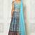 SKY BLUE DIGITAL PRINT AND EMBROIDERY CHINNON SILK LEHENGA CHOLI WITH DUPATTA