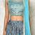 SKY BLUE DIGITAL PRINT AND EMBROIDERY CHINNON SILK LEHENGA CHOLI WITH DUPATTA