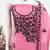 Women's baby pink embroidery georgette dress material