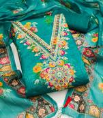 Women's embroidery digital print modal dress material