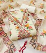 Women's embroidery digital print modal dress material