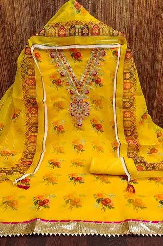  embroidery digital print modal dress material