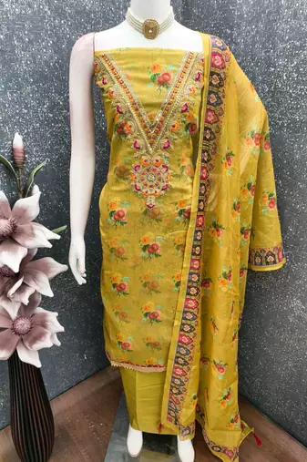  embroidery digital print modal dress material
