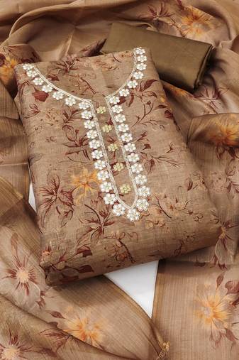 Women's embroidery & digital cotton dress material