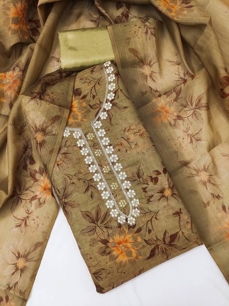 Women's embroidery & digital cotton dress material