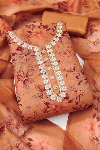 Women's embroidery & digital cotton dress material