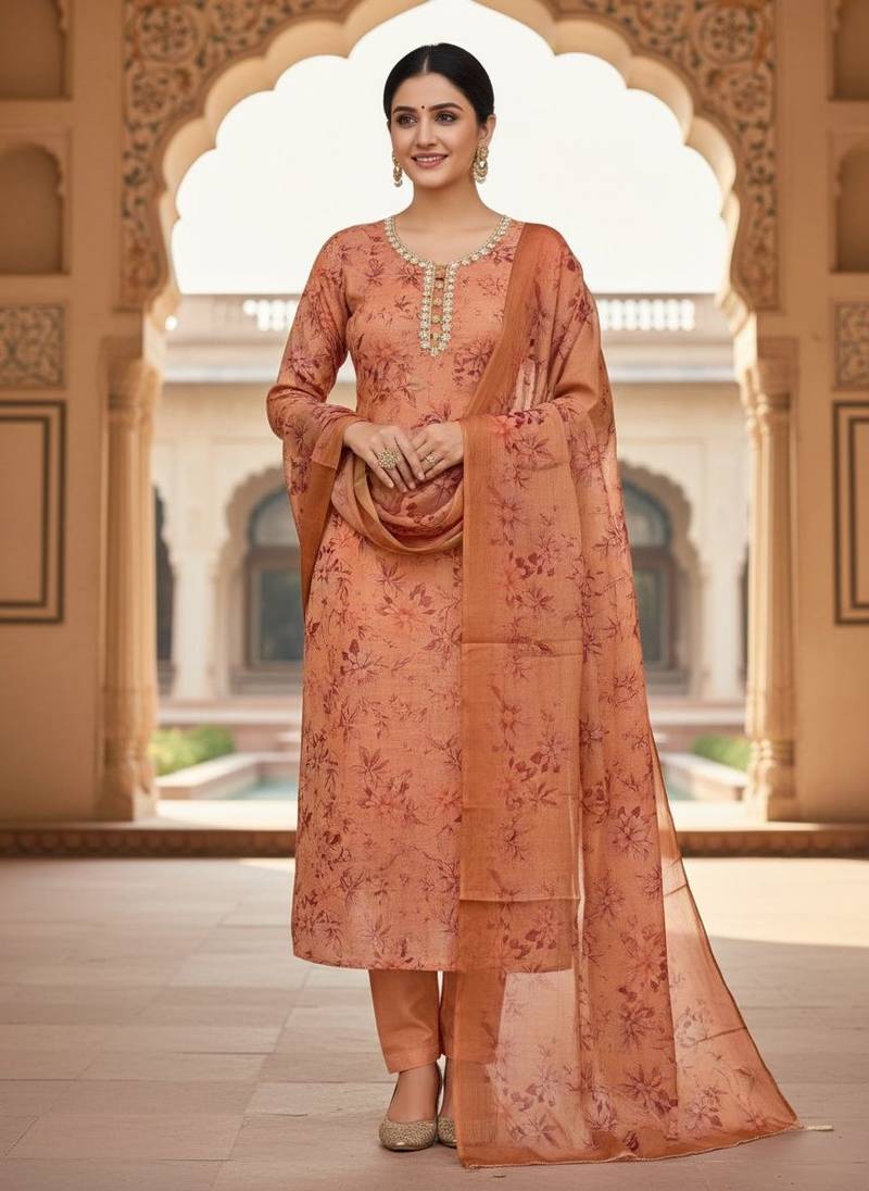 Women's embroidery & digital cotton dress material