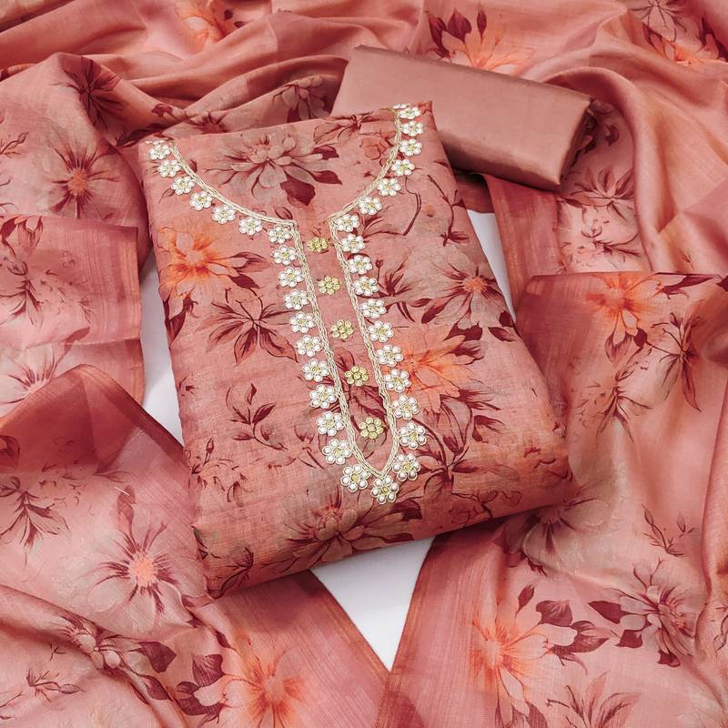 Women's embroidery & digital cotton dress material