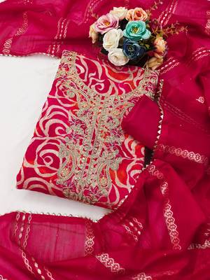  embroidery digital print silk dress material 3