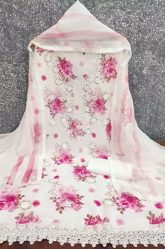  embroidery digital georgette dress material