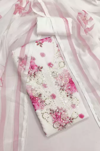  embroidery digital georgette dress material