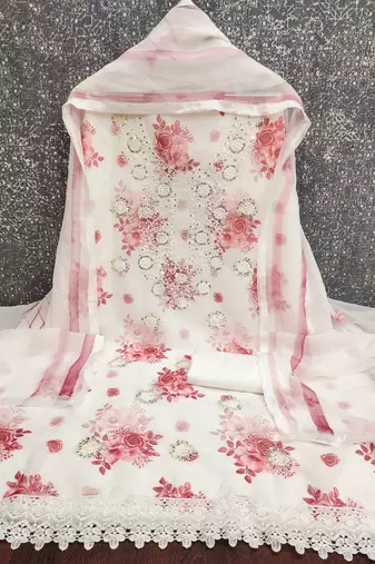  embroidery digital georgette dress material