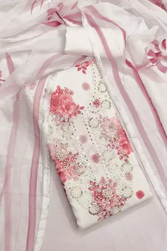  embroidery digital georgette dress material