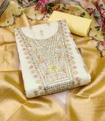 Women's embroidery minakari jacquard dress material