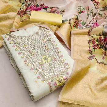  embroidery minakari jacquard dress material 3