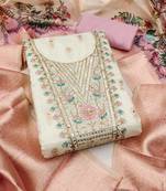 Women's embroidery minakari jacquard dress material